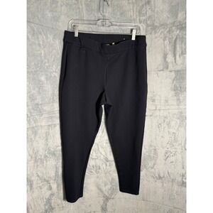 Soft Surroundings Womens Black Ponte Knit Tummy Control Pull On Pants L 2FY74